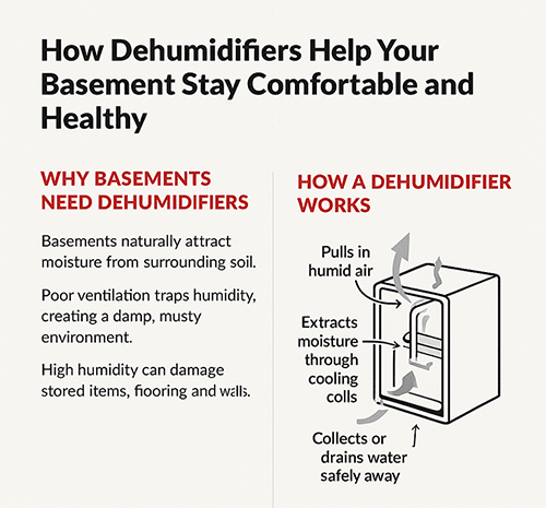 Bryant Basement Dehumidifiers Infographic