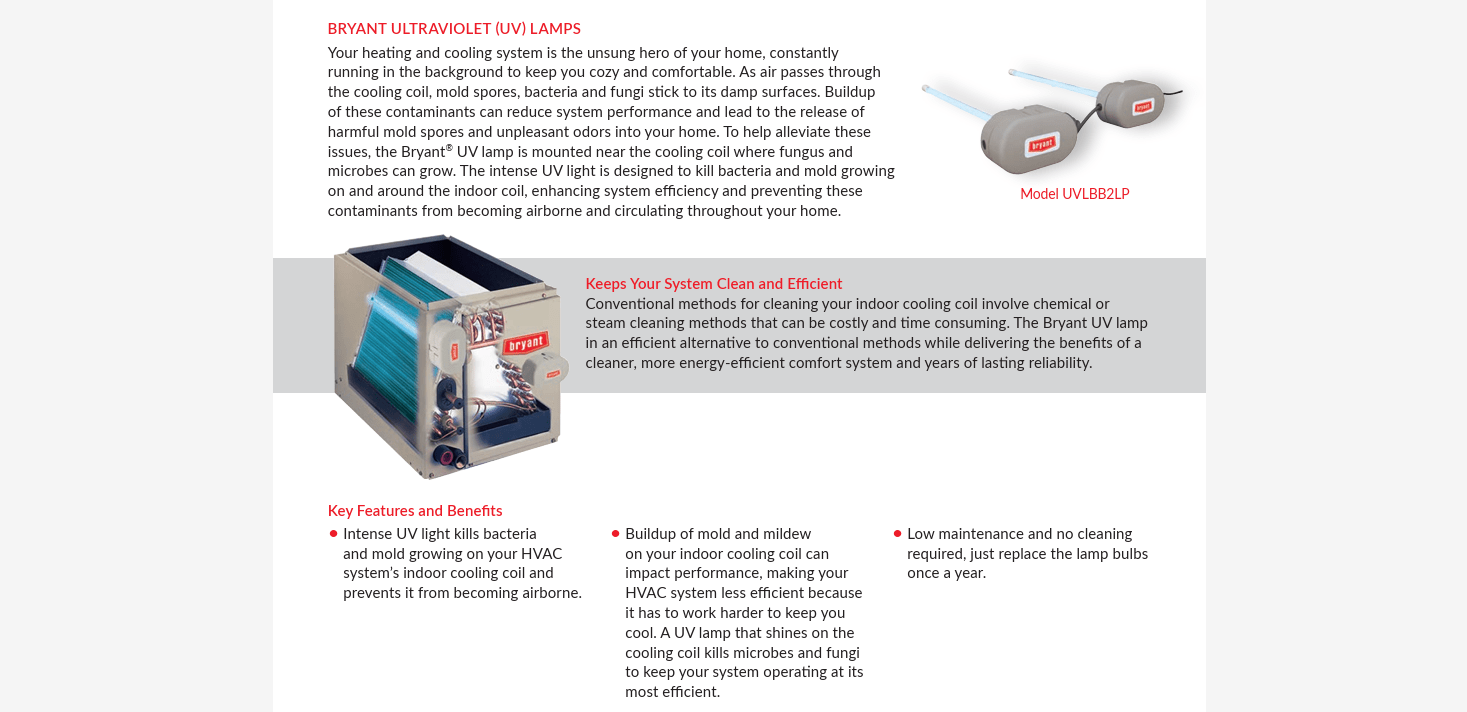 bryant uv lamp infographic