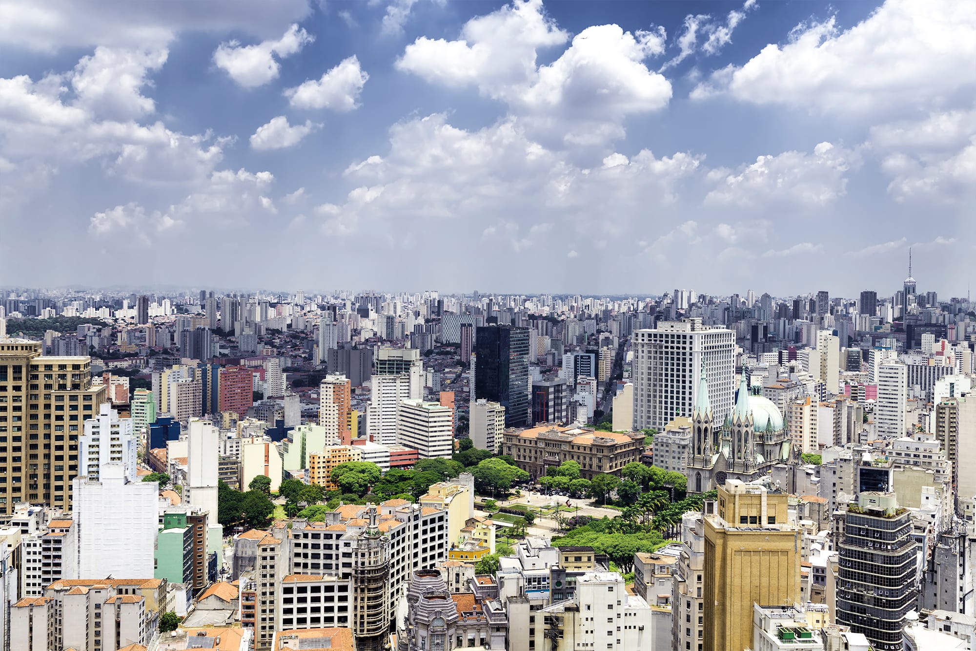 An aerial view on Sao Paolo city, Brazil. An aerial view on Sao Paolo city, Brazil.