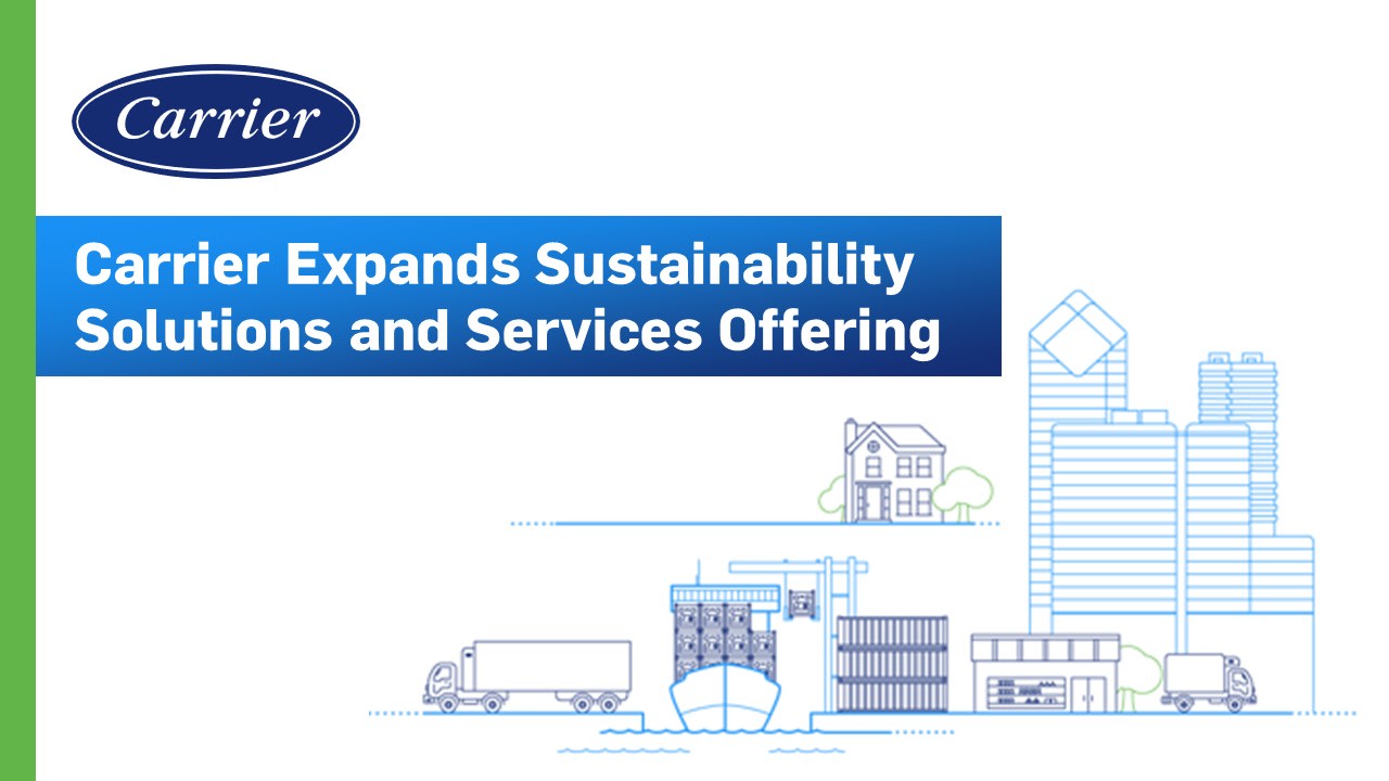 carrier global, sustainability goals, decarbonization, connected cold chain, smart cities, healthy buildings carrier global, sustainability goals, decarbonization, connected cold chain, smart cities, healthy buildings