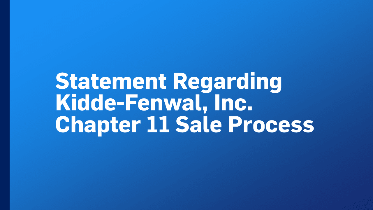 carrier global statement regarding kidde-fenwal white text on blue background carrier global statement regarding kidde-fenwal white text on blue background