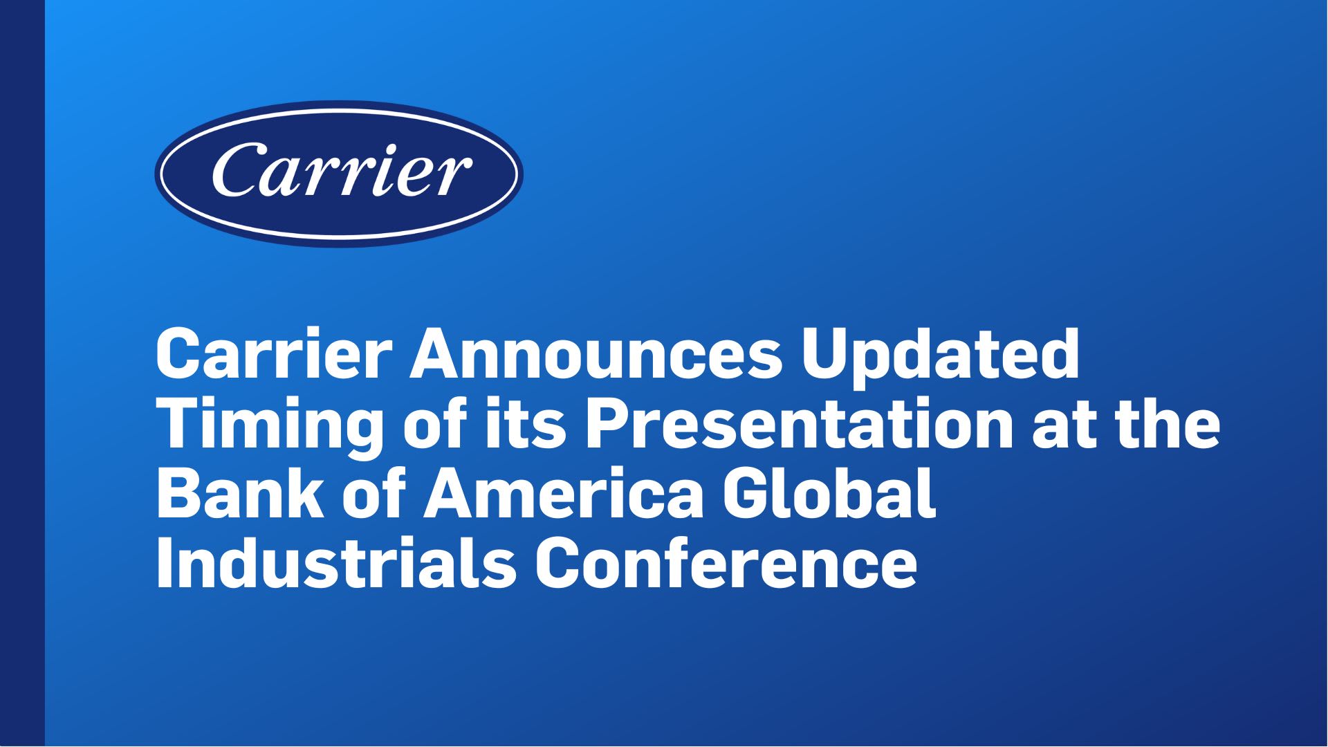 Bank of America, Global Industrials Conference, presentation Bank of America, Global Industrials Conference, presentation