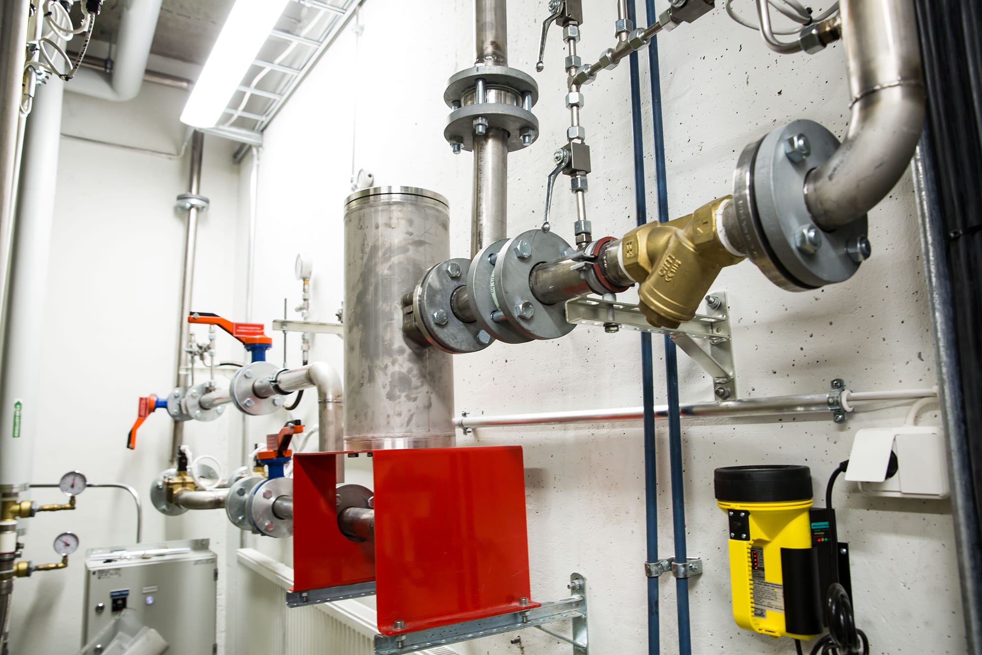 Marioff HI-FOG fire suppression system water supply installation.
