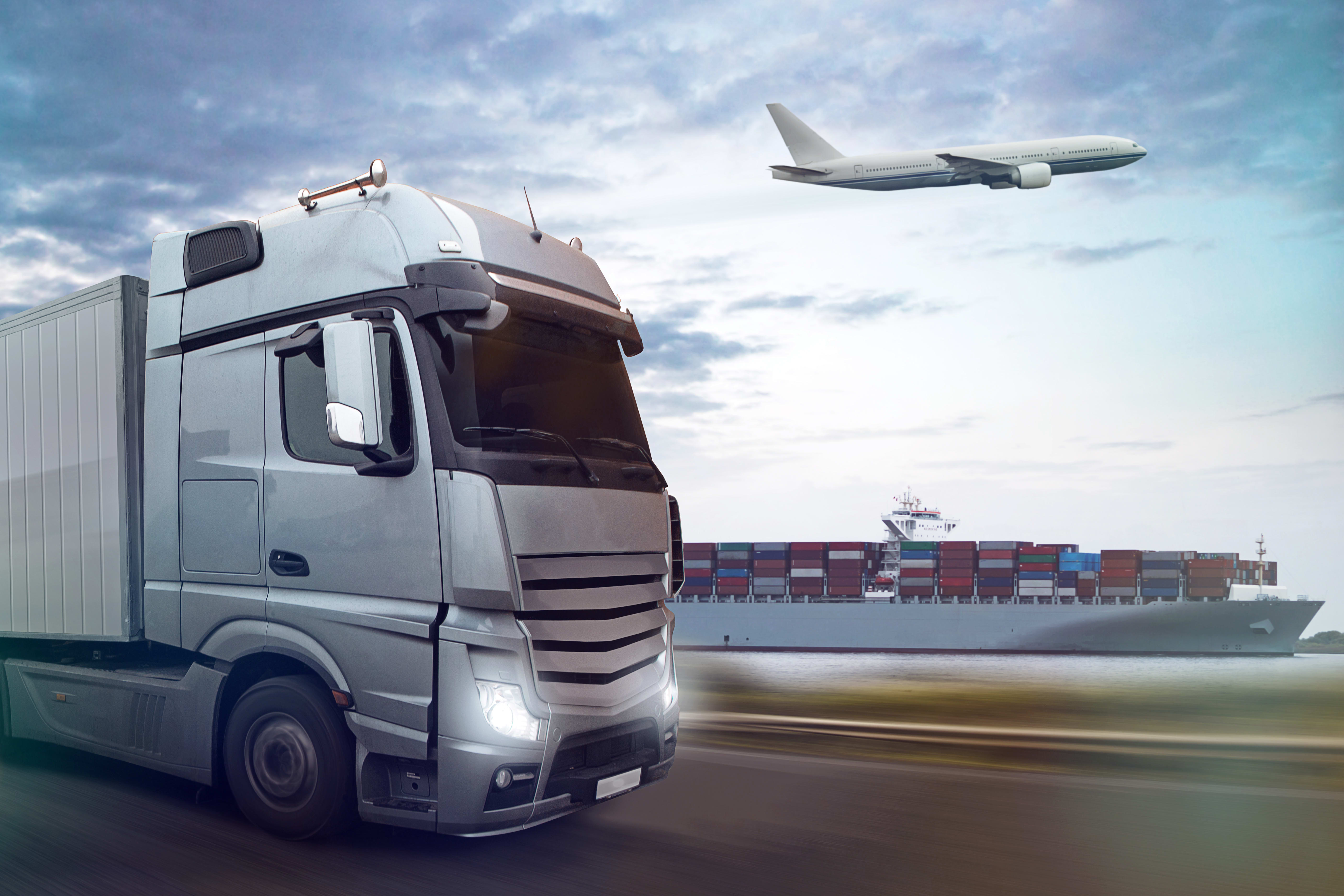 logistics-truck-plane-ship-collage
