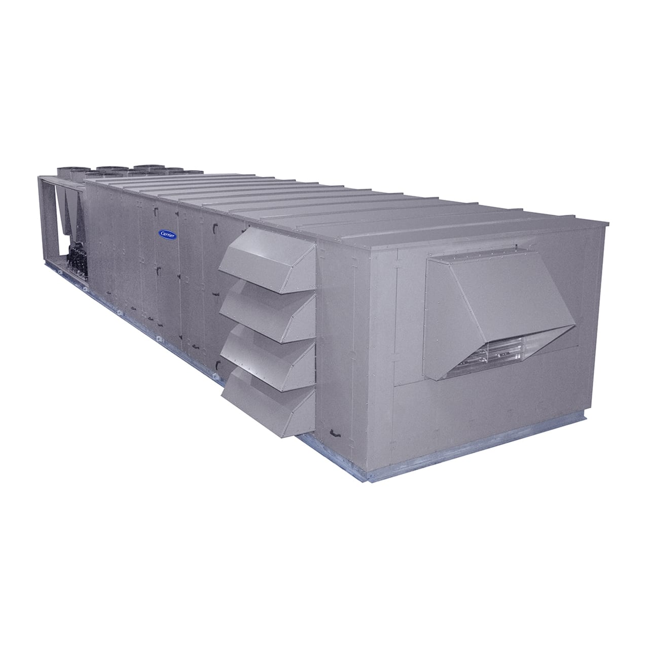 Carrier N Series rooftop units are pre-wired and factory-tested in both cooling and heating modes. All 48N models feature a double wall foam panel cabinet design with hinged man-sized access panels. Carrier N Series rooftop units are pre-wired and factory-tested in both cooling and heating modes. All 48N models feature a double wall foam panel cabinet design with hinged man-sized access panels.