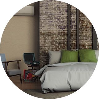 ductless-unit-on-wall-in-bedroom