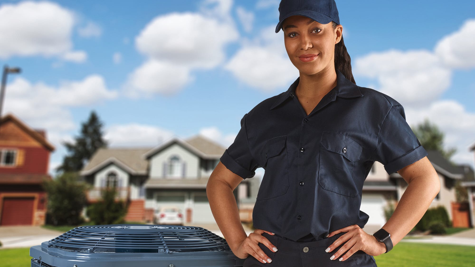 HVAC Technician ready to help with AC fan problems