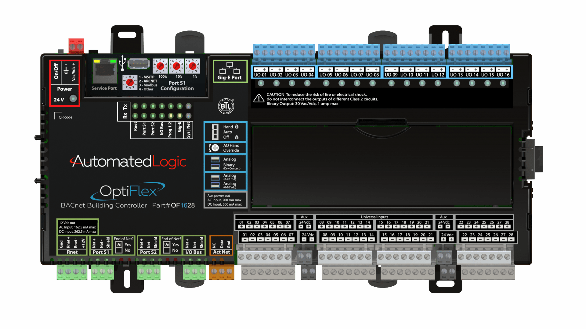 OptiFlex BACnet Building Controller model OF1628 top view