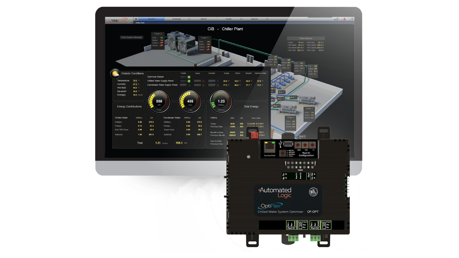 Chilled-water-system-optimizer-controller-model-OPT-ALC-with-ipad Chilled-water-system-optimizer-controller-model-OPT-ALC-with-ipad