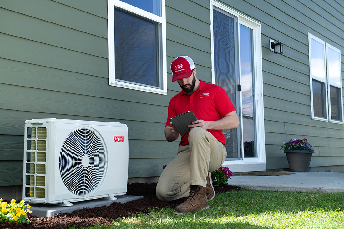 bryant-dealer-services-mini-split-unit-outside-home