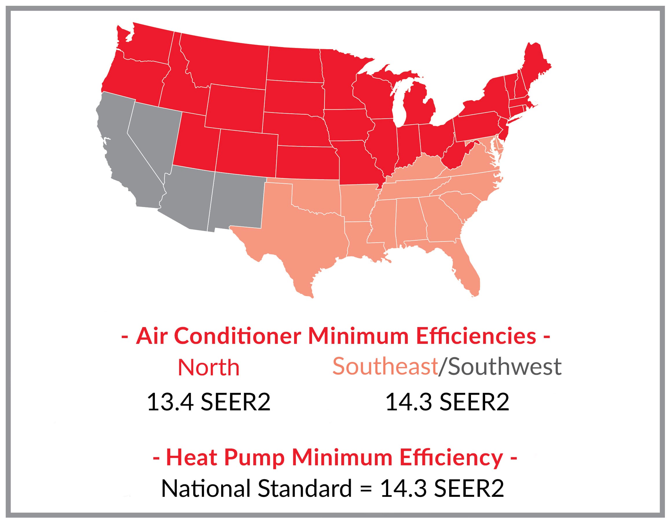 a map of 2023 minimum efficiencies