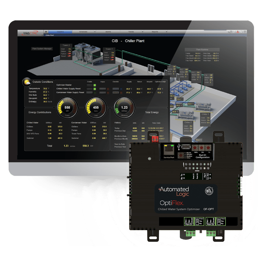 Chilled-water-system-optimizer-controller-model-OPT-ALC-with-ipad
