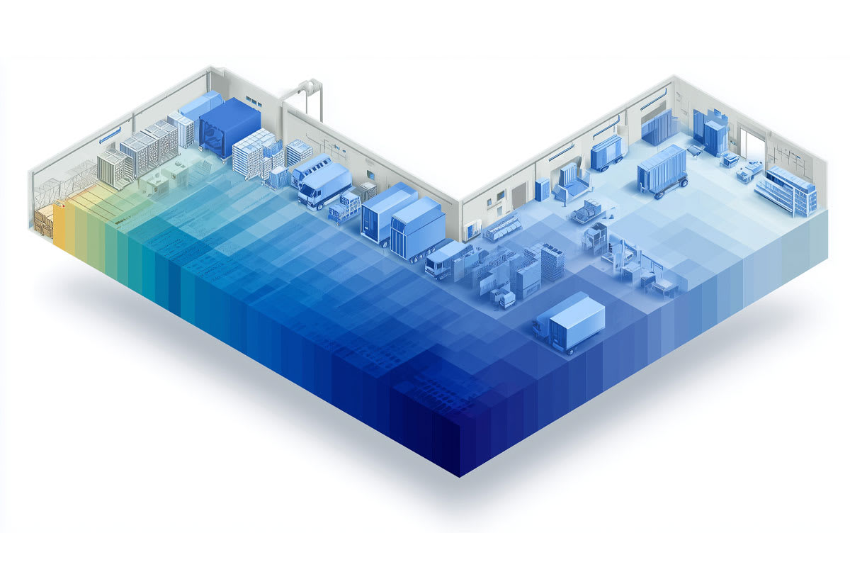 Temperature Mapping Image of Cold Chain Warehouse