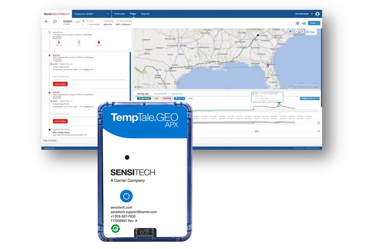 TempTale GEO APX and SensiWatch Platform