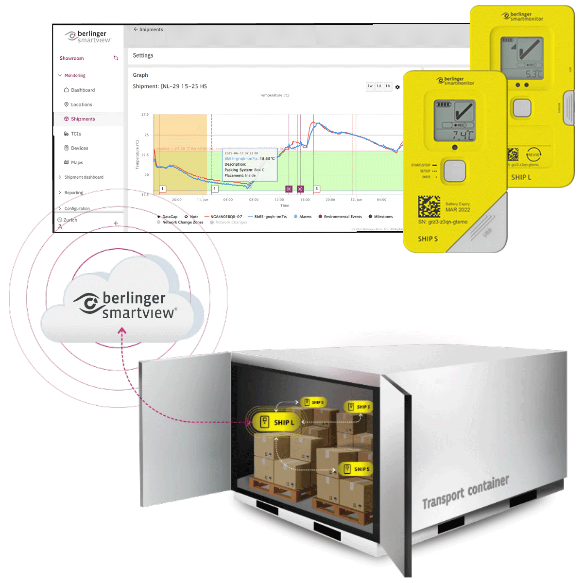 SmartView with Ship L and Ship S SmartMonitor Devices