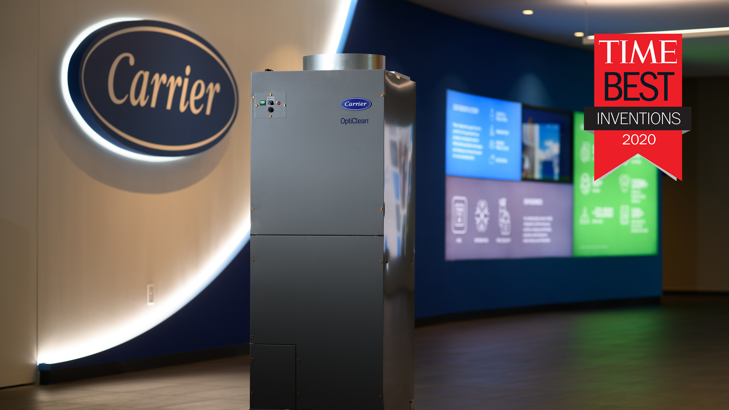 Carrier OptiClean™ Dual-Mode Air Scrubber & Negative Air Machine, Carrier Corporation, Healthy Buildings, Best Invention of 2020, Mobile Air Purifier, Healthy Indoor Air Quality