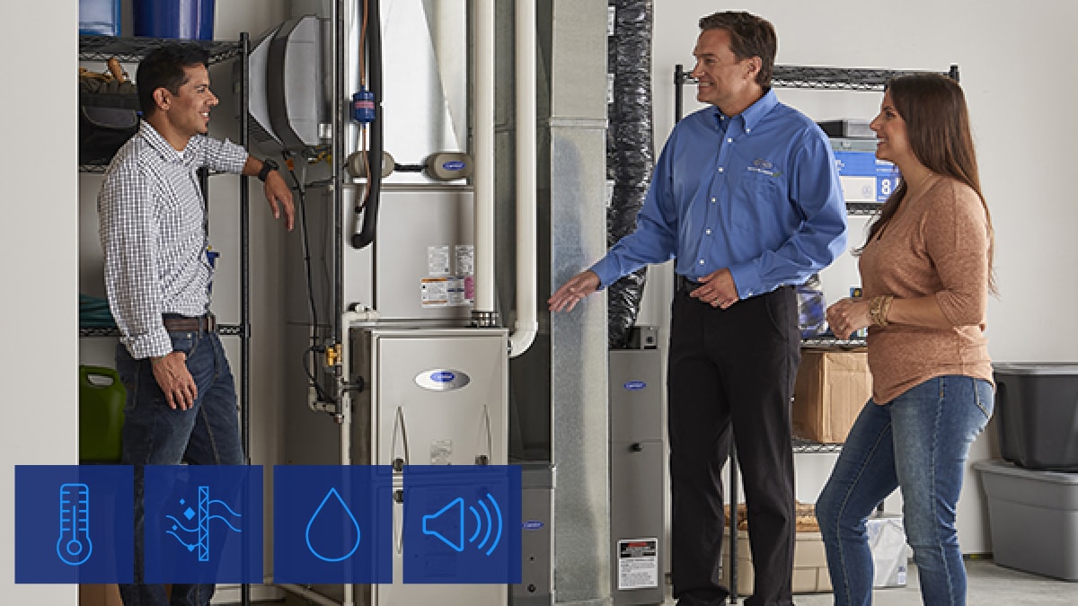 Carrier Healthy Homes. Infinity Furnace, home demonstration