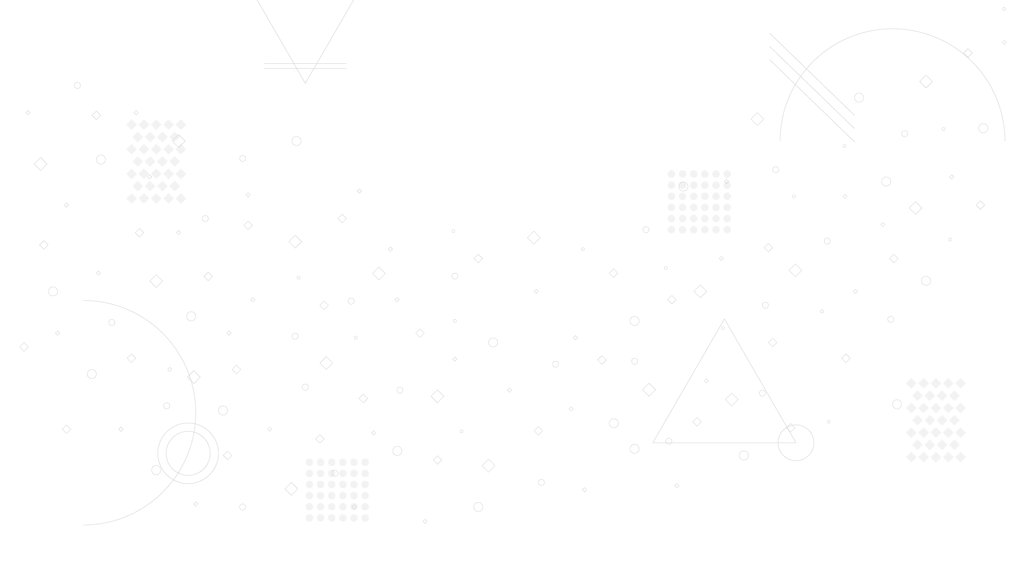 White background graphic with geometric shapes
