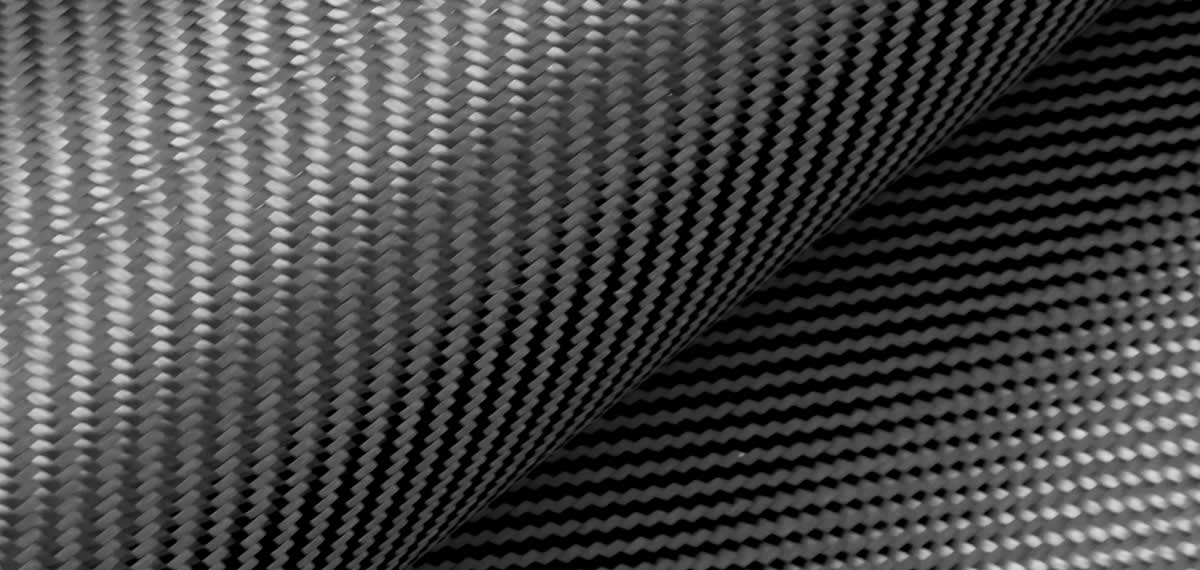 Closeup of roll of carbon fiber