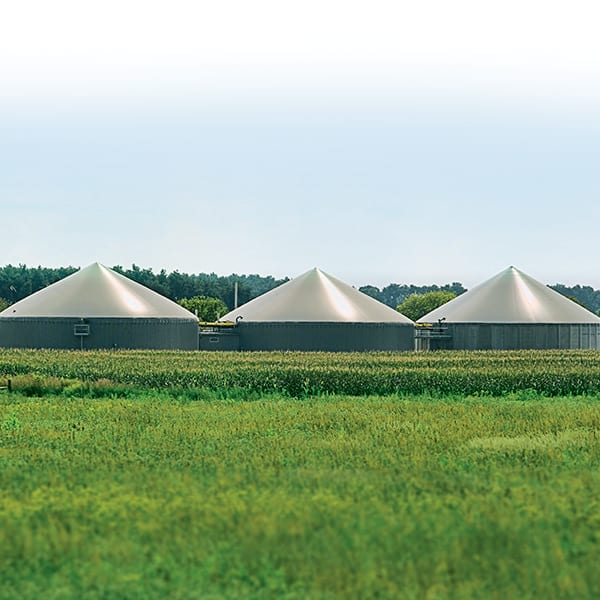 Installation de dômes biogaz