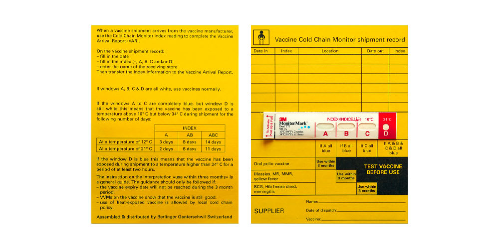Berlinger Vaccine Cold Chain Monitor Shipment Card