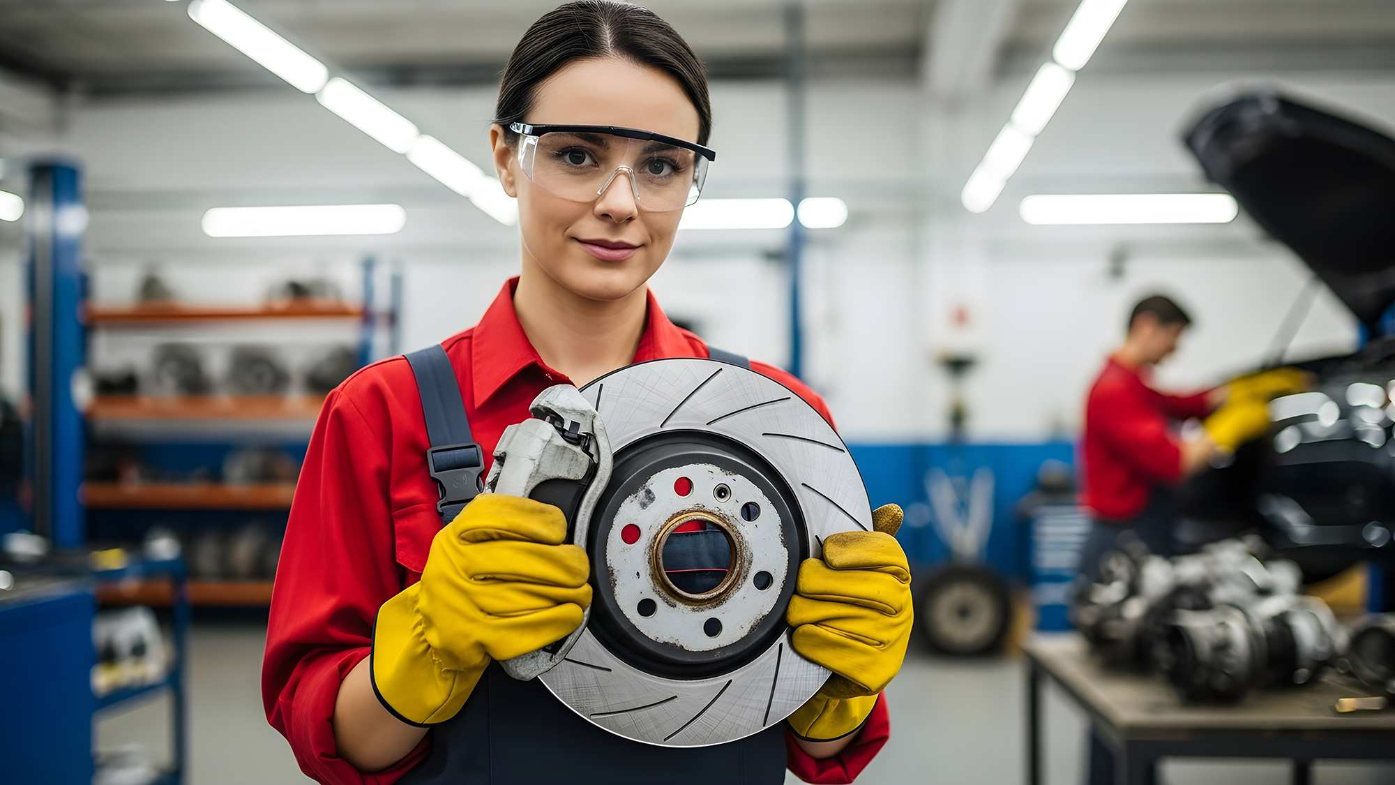woman-holding-brake-rotor-16x9