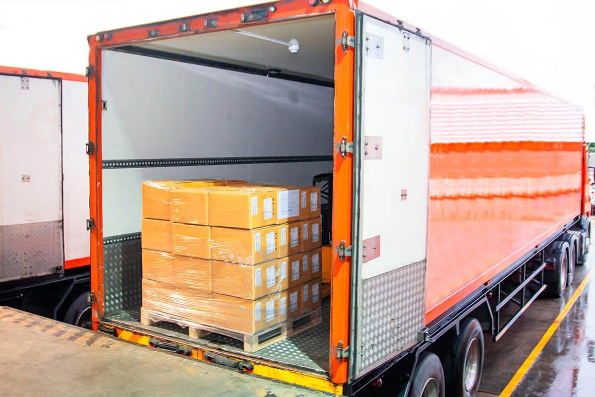 Pallet loaded on Third Party Logistics Truck