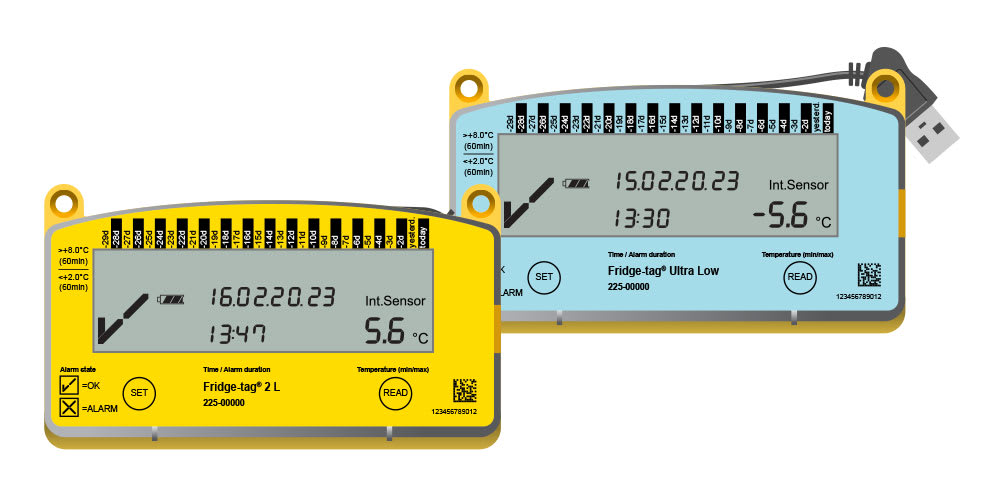 Fridge-tag 2 L and Fridge-tag Ultra Low Stationary Temperature Monitors