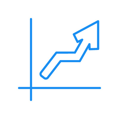 improve performance icon, graph, arrow