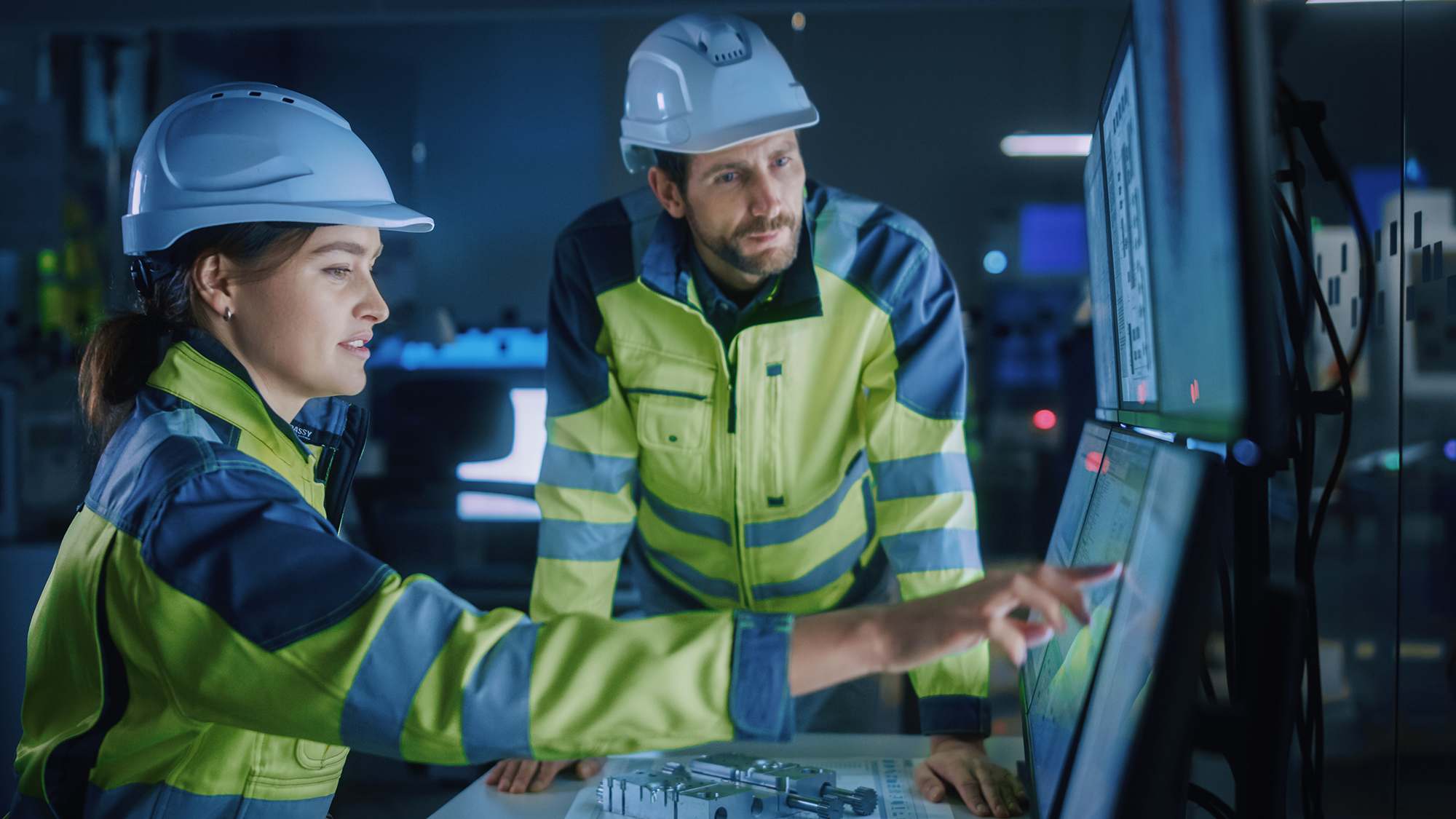 male-female-engineers-looking-at-computer-screen