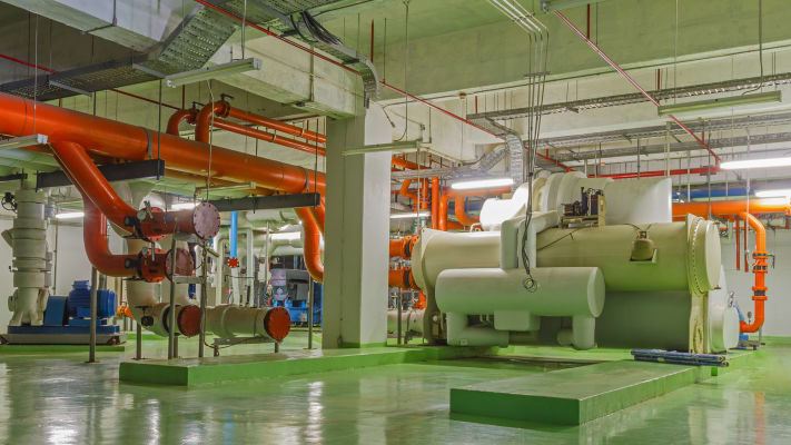 carrier-industrial-hvac-equipment-in-plant