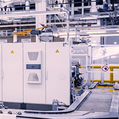 Inside of an equipment manufacturing plant