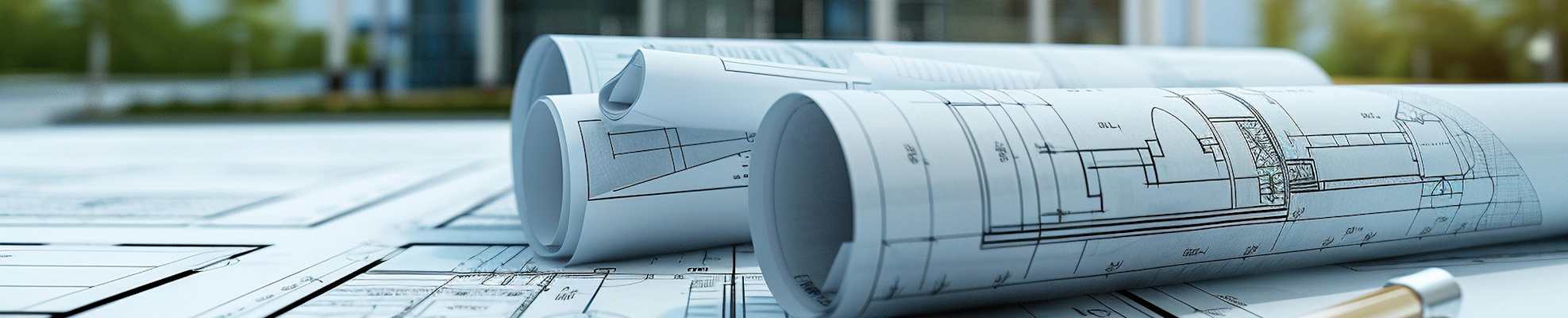 blueprints-in-front-of-building