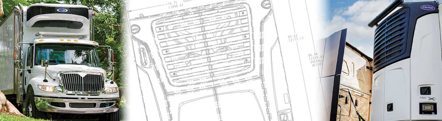 Carrier Truck and Trailer images and illustration diagram