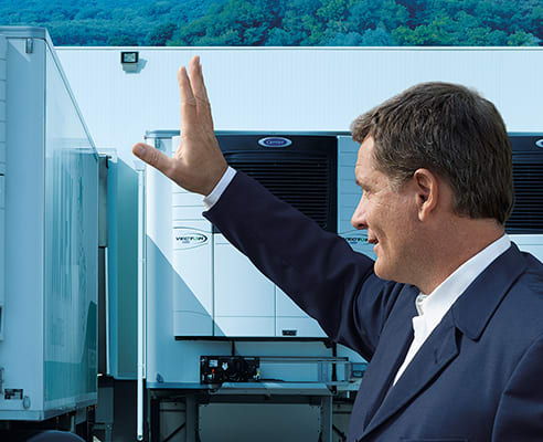 carrier-vector-with-man-waving