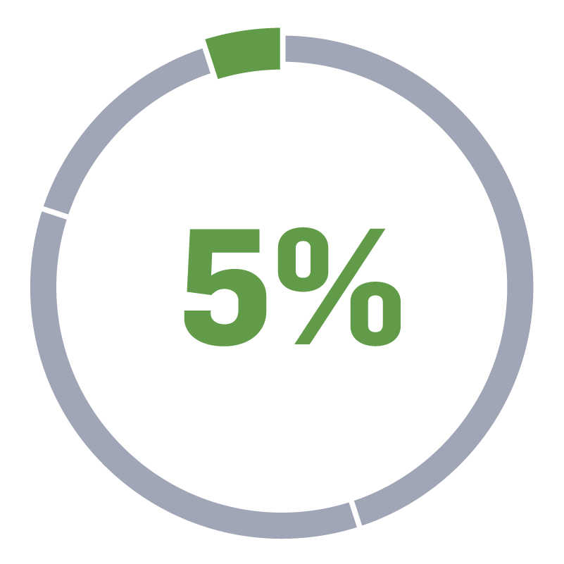 five percent graphic