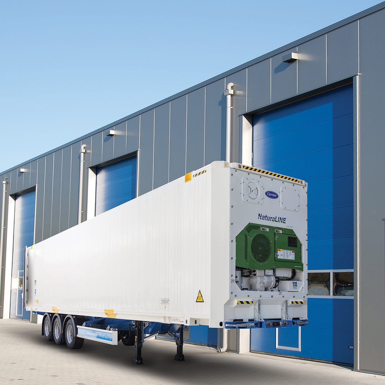 Carrier Pods temporary storage unit monitored by Sensitech