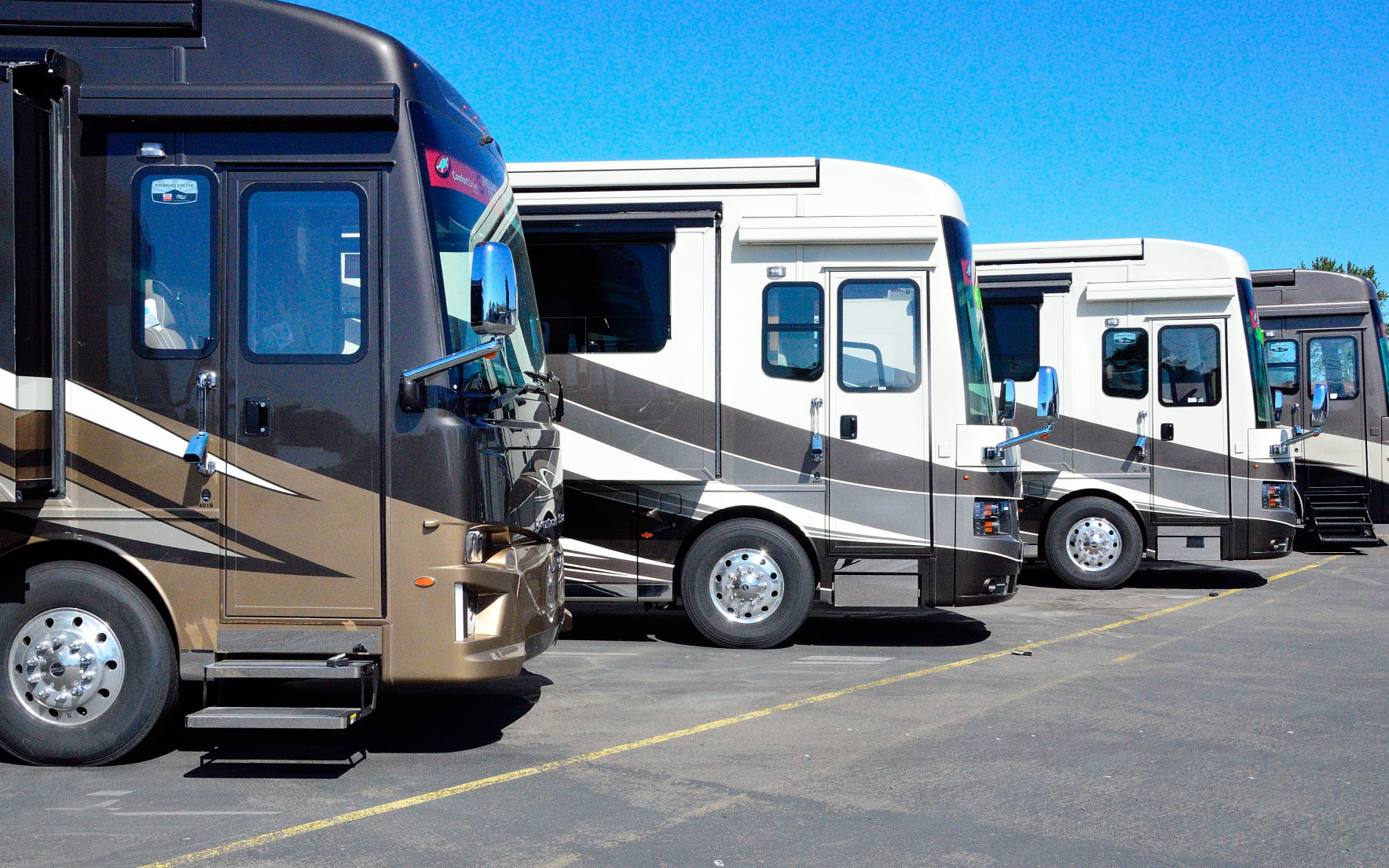 Row of RVs with TRACBox