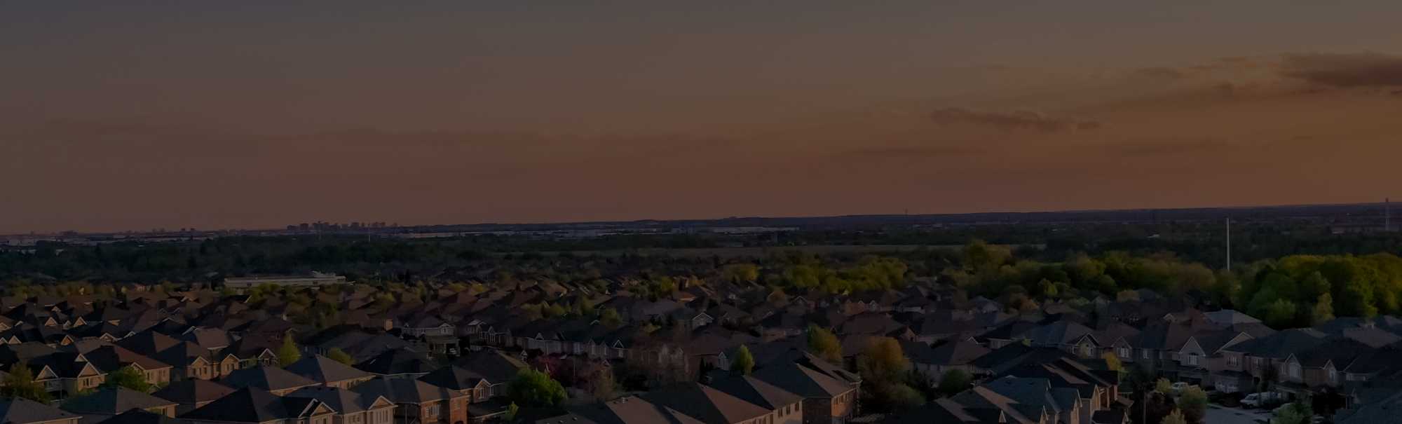 Aerial view of residential neighborhood with <a href=