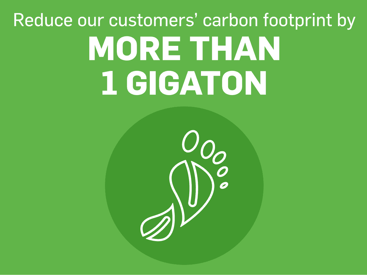 Carrier ESG One Gigaton Carbon Footprint Goal graphic