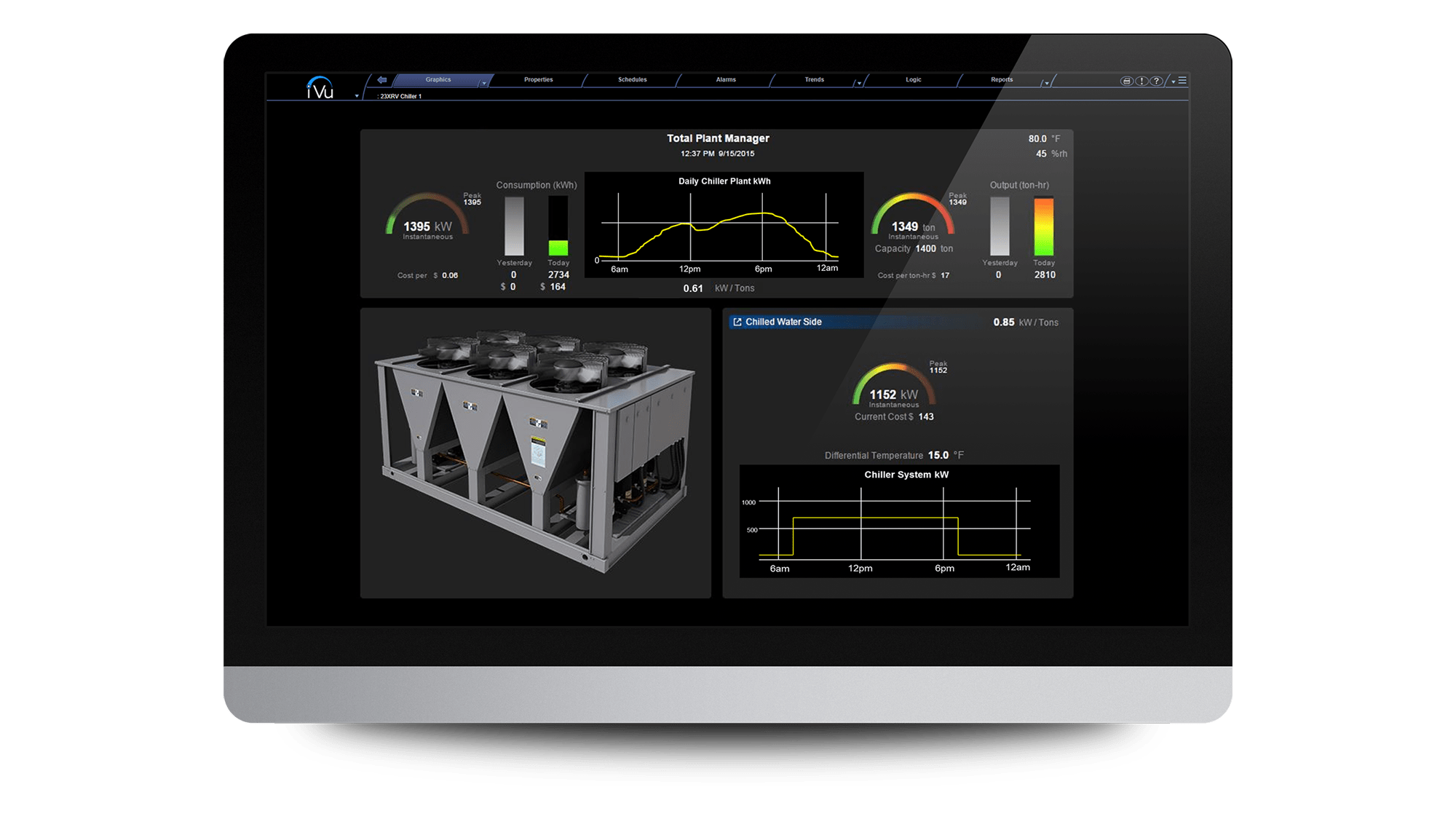 AutomatedLogic WebCtrl screen capture - building floor plan