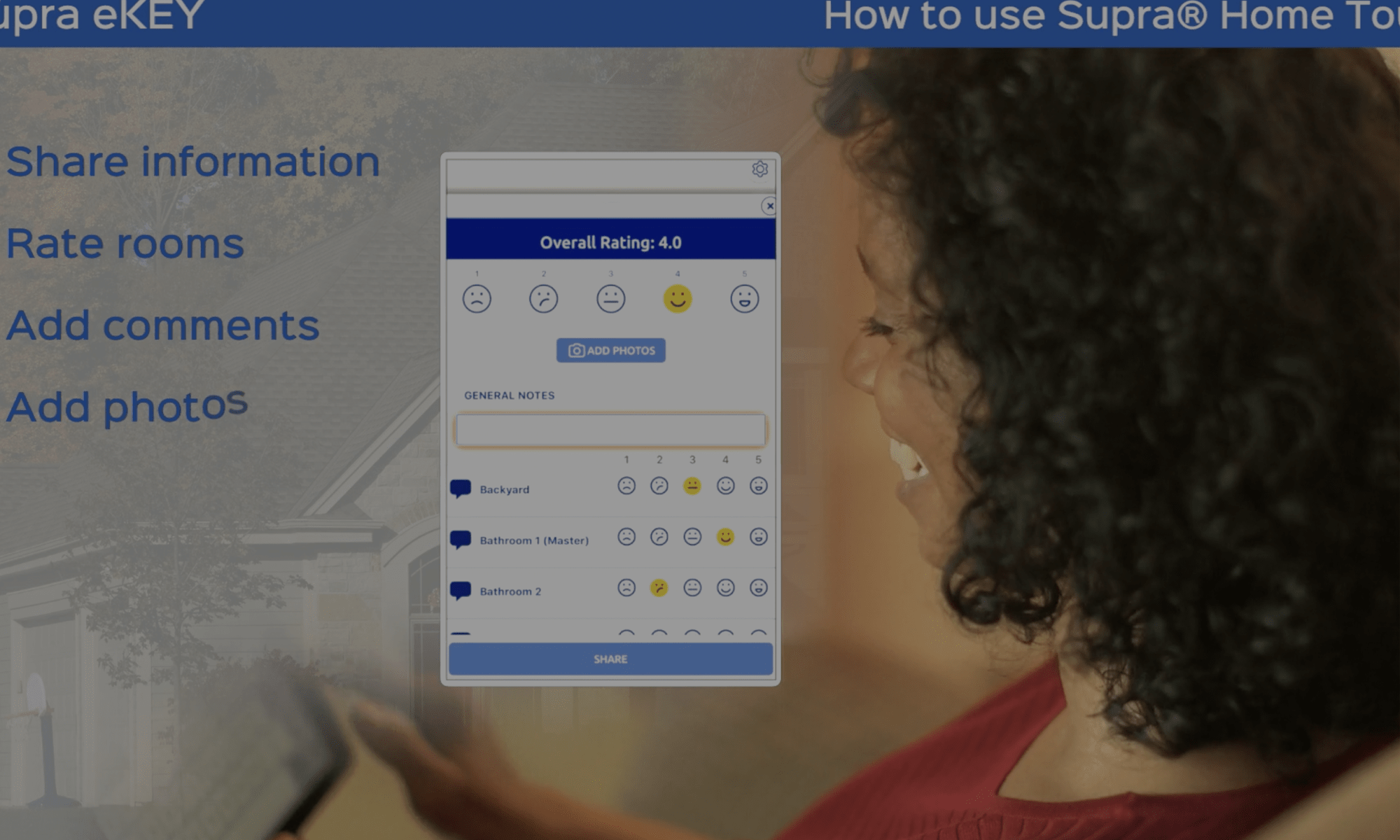 Video snapshot featuring buyer information